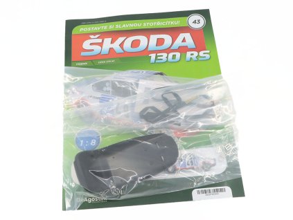 Škoda 130 RS 1:8 - časopis #43 se stavebnicí  Škoda 130 RS 1:8 - časopis #43 se stavebnicí