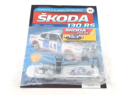 Škoda 130 RS 1:8 - časopis #45 se stavebnicí  Škoda 130 RS 1:8 - časopis #45 se stavebnicí