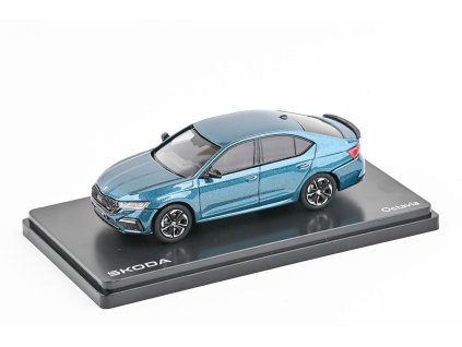 Škoda Octavia IV RS 2020 Modrá Admiral Metalíza 1:43 - ABREX  Škoda Octavia 4 RS - kovový model