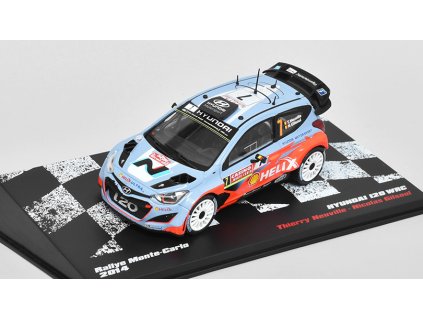 Hyundai i20 WRC Rallye Monte-Carlo 2014 1:43 - Rallye automobily polský časopis s modelem #47  Hyundai i20 WRC Rally Monte Carlo 2014 Neuville / Gilsoul - kovový model auta