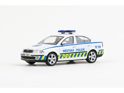 Škoda Octavia II 2004 MP Praha 37 1:43 - Abrex Škoda Octavia 2004 MP Praha 37 - kovový model autíčka