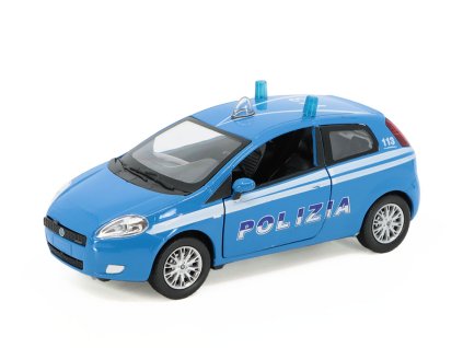Fiat Grande Punto Polizia 1:24 - New Ray BAZAROVÉ ZBOŽÍ  Fiat Grande Punto - model auta BAZAROVÉ ZBOŽÍ