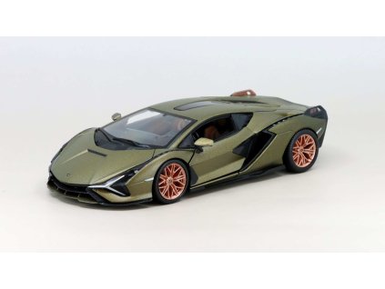 Lamborghini Sian FKP 37 zelená 1:24 - Bburago  Lamborghini Sián FKP37 - kovový model auta