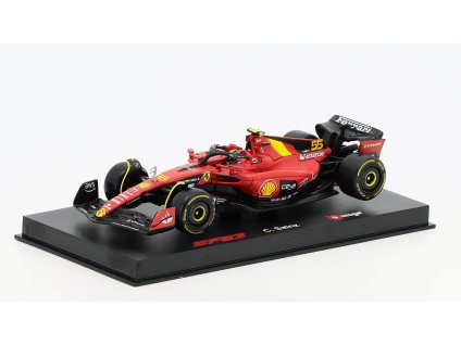 Ferrari F1 SF-23 #55 Scuderia CARLOS SAINZ - WITH PILOT AND SHOWCASE 1:43 - Bburago  Ferrari F1 SF-23 - kovový model auta