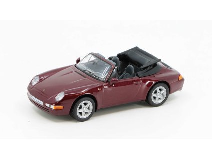 Porsche Carrera Cabriolet 1995 1:43 - časopis s modelem  Porsche 911 993 - kovový model auta 1/43