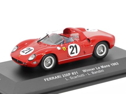 Ferrari 250P #21 Winner Le Mans 1963 Scarfiotti Bandini 143 IXO Models BAZAROVÉ ZBOŽÍ (1)