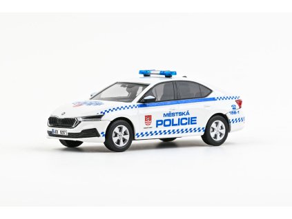 Škoda Octavia IV 2020 MP Karlovy Vary 1:43 - ABREX  Škoda Octavia 4 Městská Policie Karlovy Vary - kovový model