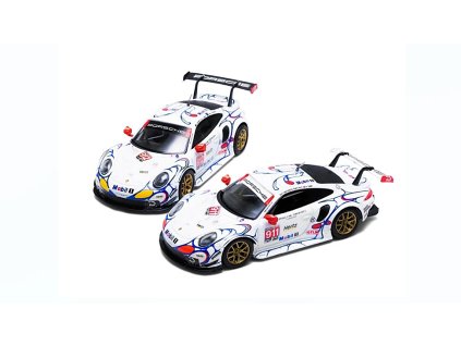 Porsche 911 RSR Porsche GT Team Petit Le Mans 2018 #911 #912 1:64 - Spark Model  Porsche 911 RSR - kovový model auta 1/64