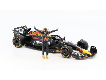 Oracle Red Bull RB19 2023 #1 + figurka Max Verstappen 1:24 - Bburago  Red Bull F1 RB19 2023 - kovový model auta