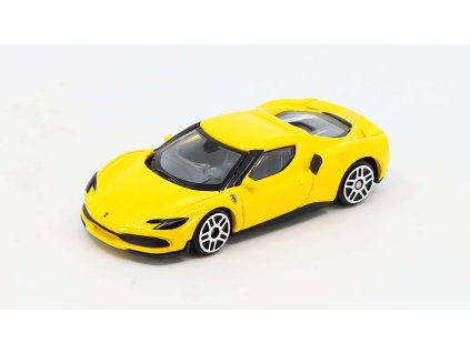 Ferrari 296 GTB 1:64 žlutá - Bburago  Ferrari 296 GTB - kovový model auta