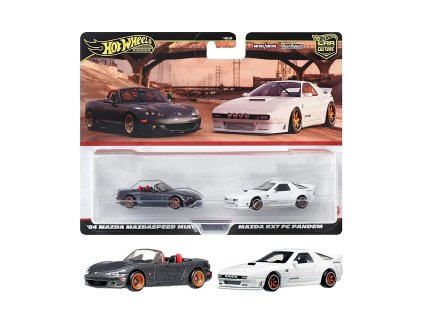 Sada: '04 Mazda Mazdaspeed Miata + Mazda RX-7 FC Pandem 1:64 - Hot Wheels  Mazda Mazdaspeed Miata + Mazda RX-7 FC Pandem - modely aut 1/64