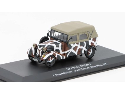 KFZ 1 Typ 170 VK 1938 1:43 - časopis Samochody Wojskowe s modelem #87  KFZ 1 Typ 170 VK - kovový model auta 1/43