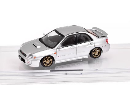 Subaru Impreza WRX STi 2001 stříbrná 1:64 - BM Creations  Subaru Impreza WRX - kovový model