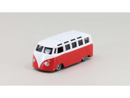 Volkswagen T1 Van Samba červená 1:64 - Bburago  VW T1 minibus - kovový model auta