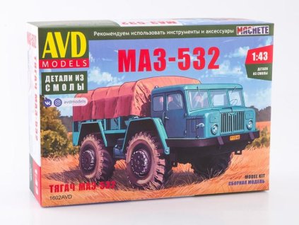 MAZ-532 Tahač 1:43 - AVD  MAZ 532 Tahač - stavebnice KIT