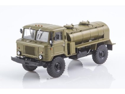 GAZ-66 cisterna na vodu V1-ATA1,8 1:43 - Legendární náklaďáky #106  GAZ 66 - kovový model sklápěče