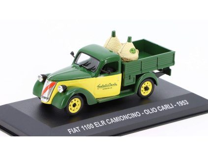 FIAT 1100 ELR Camioncino Pick-up Olio Carli 1953 - 1:43 časopis s modelem  FIAT 1100 ELR 1953 - kovový model