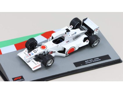 BAR F1 002 Honda N 22 Season 2000 Jacques Villeneuve 1:43 - časopis s modelem  BAR F1 002 Honda - kovový model auta