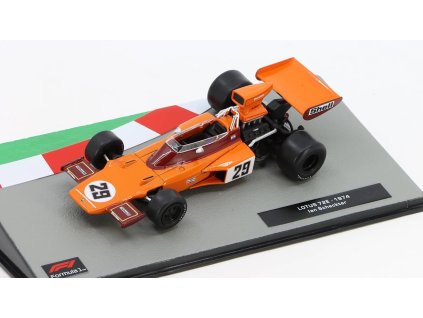 Lotus 72E F1 #29 Season 1974 Ian Scheckter 1:43 - časopis s modelem  Lotus F1 - kovový model