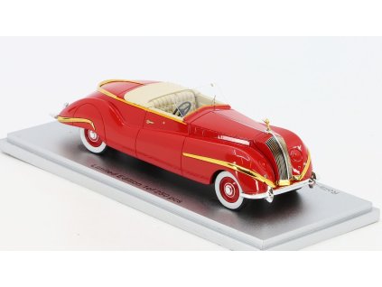 Rolls Royce Phantom III Labourdette Vutotal Cabriolet Open 1947 1:43 červená - Kess  Rolls Royce Phantom 3 Labourdette Vutotal Cabriolet Open - kovový model auta