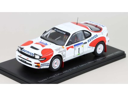 Toyota Celica Gt4 Turbo 4wd St185 Team Castrol N 1 1992 1:24 - Hachette časopis s modelem  Toyota Celica GT 4 No.1 Rally New Zealand - kovový model auta