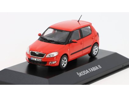 Škoda Fabia II 2010 1:43 - Kaleidoskop slavných vozů časopis s modelem #107  Škoda Fabia 2 - kovový model auta 1/43