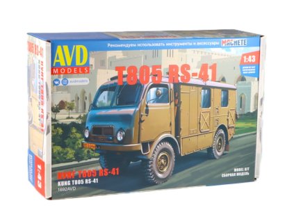 Tatra 805 Skříňová radiostanice RS-41 1:43 - AVD  Tatra 805 vRS-41 - stavebnice AVD