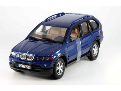 BMW X5 2001 modrá 1:24 - MOTORMAX  BMW X5 - kovový model