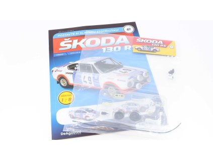 Škoda 130 RS 1:8 - časopis #61 se stavebnicí  Škoda 130 RS 1:8 - časopis #61 se stavebnicí