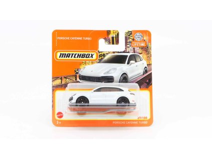 Porsche Cayenne Turbo bílá 1:64 - MATCHBOX  Porsche Cayenne Turbo - model auta