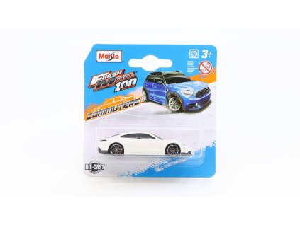 Porsche Taycan Turbo S bílý 1:64 - Maisto  Porsche Taycan Turbo S - kovový model 1/64