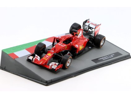 FERRARI SF15-T #5 2015 Sebastian Vettel 1:43 - Racing Cars časopis s modelem #23  FERRARI SF15 - kovový model auta 1/43