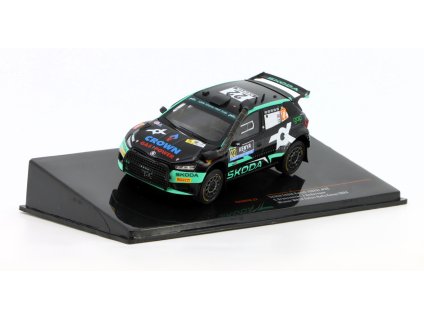 Skoda Fabia Rally2 Kenya #22 2024 G.Greensmith/J.Andersson 1:43 - IXO models  Skoda Fabia Rally - kovový model