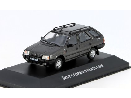 Škoda Forman Black Line 1993 1:43 - Kaleidoskop slavných vozů časopis s modelem #113  Škoda Forman - kovový model auta 1/43