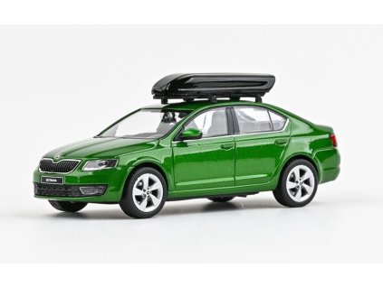 Škoda Octavia 3 2012 Zelená Rallye Metalíza 1:43 - Abrex  Škoda Octavia III 2012 - kovový model