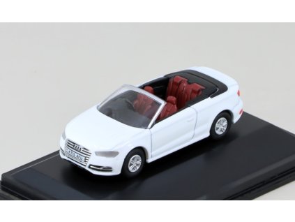 Audi S3 Cabrio bilá 1:76 - Oxford  Audi S3 Cabrio - kovový model