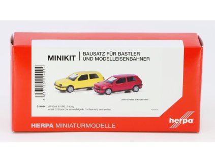 Sada 2ks: Volkswagen Golf III 1:87 - Herpa stavebnice  VW Golf III - stavebnice KIT