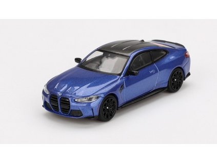 BMW M4 Competition G82 Portimao Blue 1:64 - MiniGT  BMW M4 Competition - kovový model auta