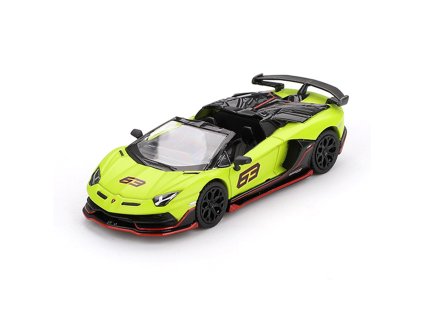 Lamborghini Aventador SVJ 63 Roadster LHD 1:64 - MiniGT  Lamborghini Aventador SVJ 63 Roadster - kovový model auta