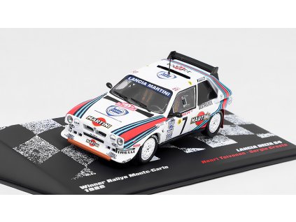 Lancia Delta S4 #7 HenriToivonen/Sergio Cresto Rallye Monte-Carlo 1986 1:43 - Rallye automobily polský časopis s modelem #52  Lancia Delta S4 N7 - kovový model auta