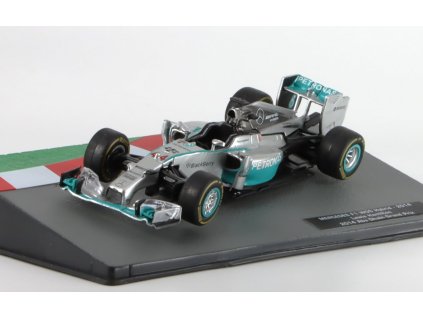 Mercedes F1 W05 Hybrid #44 2014 Abu Dhabi Grand Prix Lewis Hamilton 1:43 - Racing Cars časopis s modelem #28  Mercedes F1 Lewis Hamilton - kovový model auta