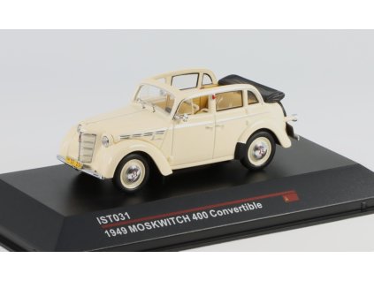 Moskvič 400 Convertible 1949 1:43 - IST models  Moskvič 400 cabrio - kovový model auta