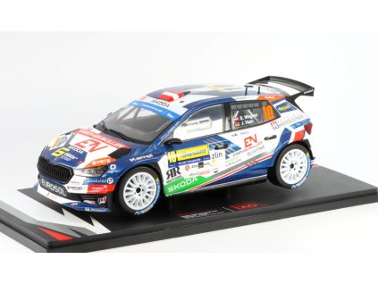 Škoda Fabia Rally2 #10 S. Wahner - J. Hain Barum Rally 2024 1:18 - IXO  Skoda Fabia Rally - kovový model