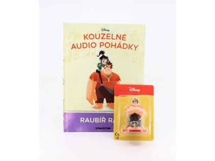 Raubíř Ralf  - kniha s figurkou Kouzelné Audio Pohádky Disney - DeAgostini  Raubíř Ralf kniha s figurkou - DeAgostini
