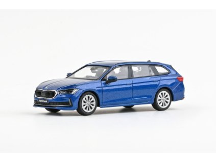 Škoda Superb IV Combi 2023 Modrá Cobalt Metalíza 1:43 - Abrex  Škoda Superb - kovový model