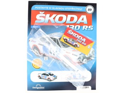 Škoda 130 RS 1:8 - časopis #89 se stavebnicí  Škoda 130 RS 1:8 - časopis #89 se stavebnicí