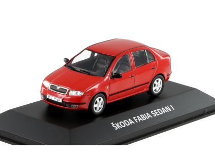 Škoda Fabia Sedan I 2004 1:43 - Kaleidoskop slavných vozů časopis s modelem #122  Škoda Fabia Sedan - kovový model