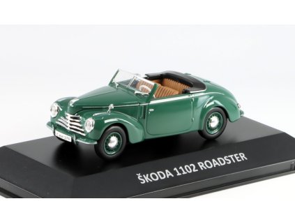 Škoda 1102 1951 1:43 - ŠKODA DeAgostini časopis s modelem #19 BAZAROVÉ ZBOŽÍ  Škoda 1102 Roadster - kovový model