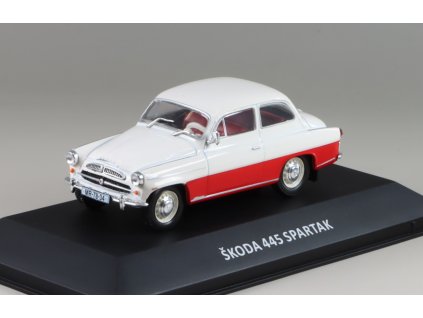 Škoda 445 Spartak 1957 1:43 - Kaleidoskop slavných vozů časopis s modelem #121 BAZAROVÉ ZBOŽÍ  Škoda 445 Spartak - kovový model