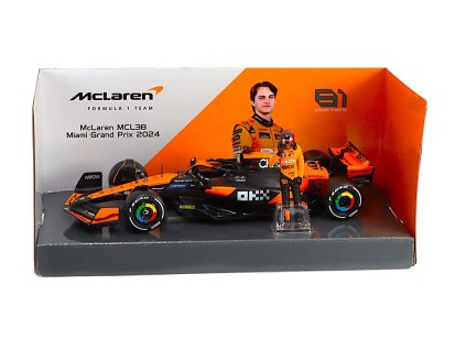 McLaren F1 MCL38 #81 Miami Grand Prix O.Piastri 1:24 - Bburago  McLaren F1 - kovový model